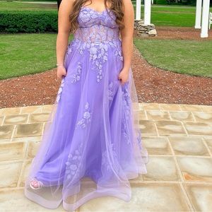 Camila purple prom dress. Size 14W